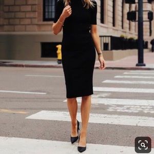 Calvin Klein black leather pumps